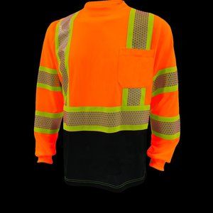 Orange Class 3 Long Sleeve Safety T Shirt